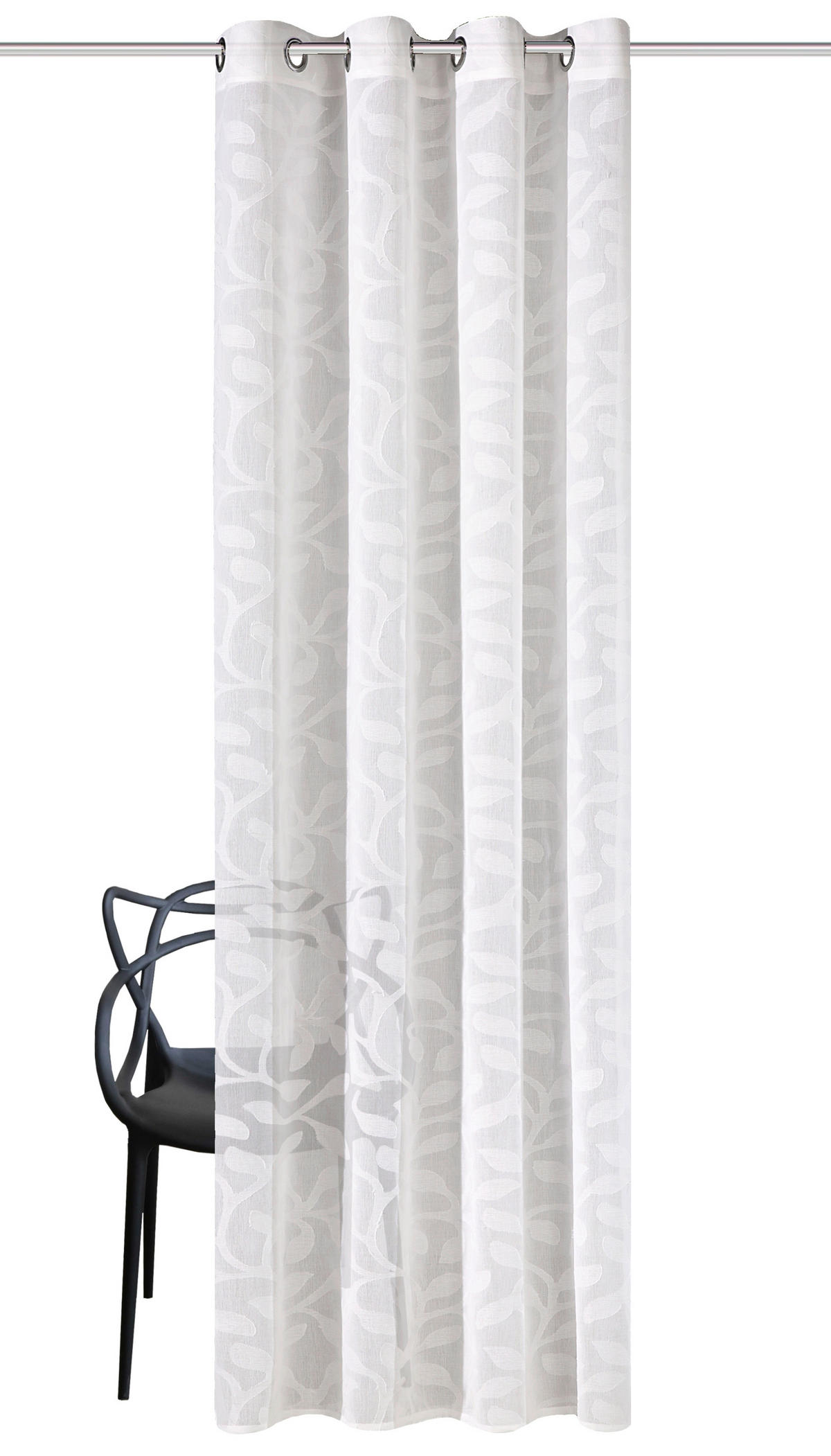 ÖSENSCHAL PIXEL halbtransparent 140/245 cm   - Weiß, Basics, Textil (140/245cm)