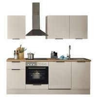 KÜCHENLEERBLOCK   in Kaschmir  - Kaschmir/Schwarz, Basics, Holzwerkstoff/Metall (220/211/60cm) - Carryhome