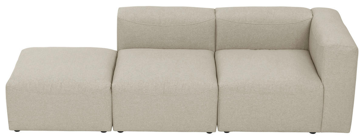 OTTOMANE LENA Flachgewebe Creme  - Creme, Design, Kunststoff/Textil (250/73/100cm) - Max Winzer