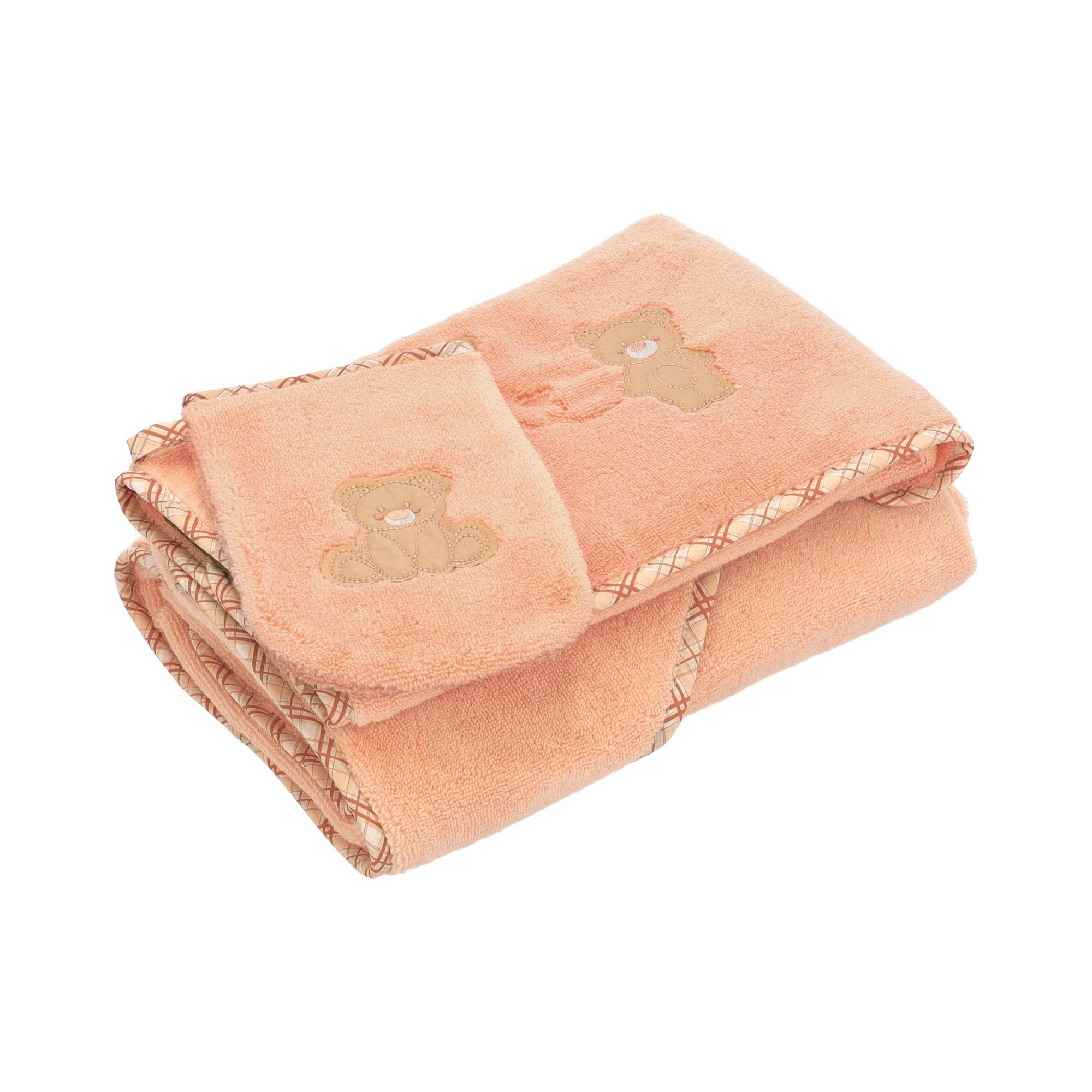 FROTTIERSET Teddy Bear Set Orange 3-teilig  - Orange, Trend, Textil - Vossen