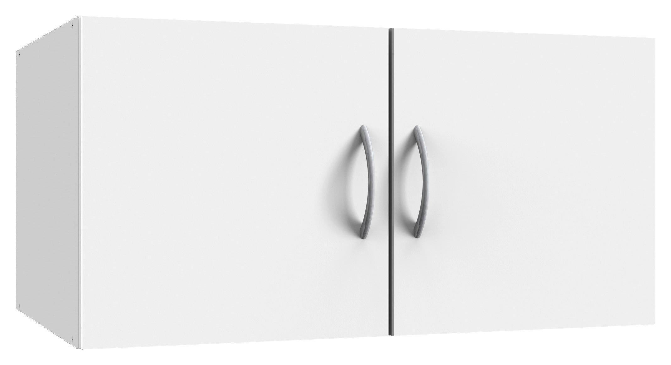 AUFSATZSCHRANK Weiß - Alufarben/Weiß, Basics, Kunststoff (70/40/40cm) - Xora