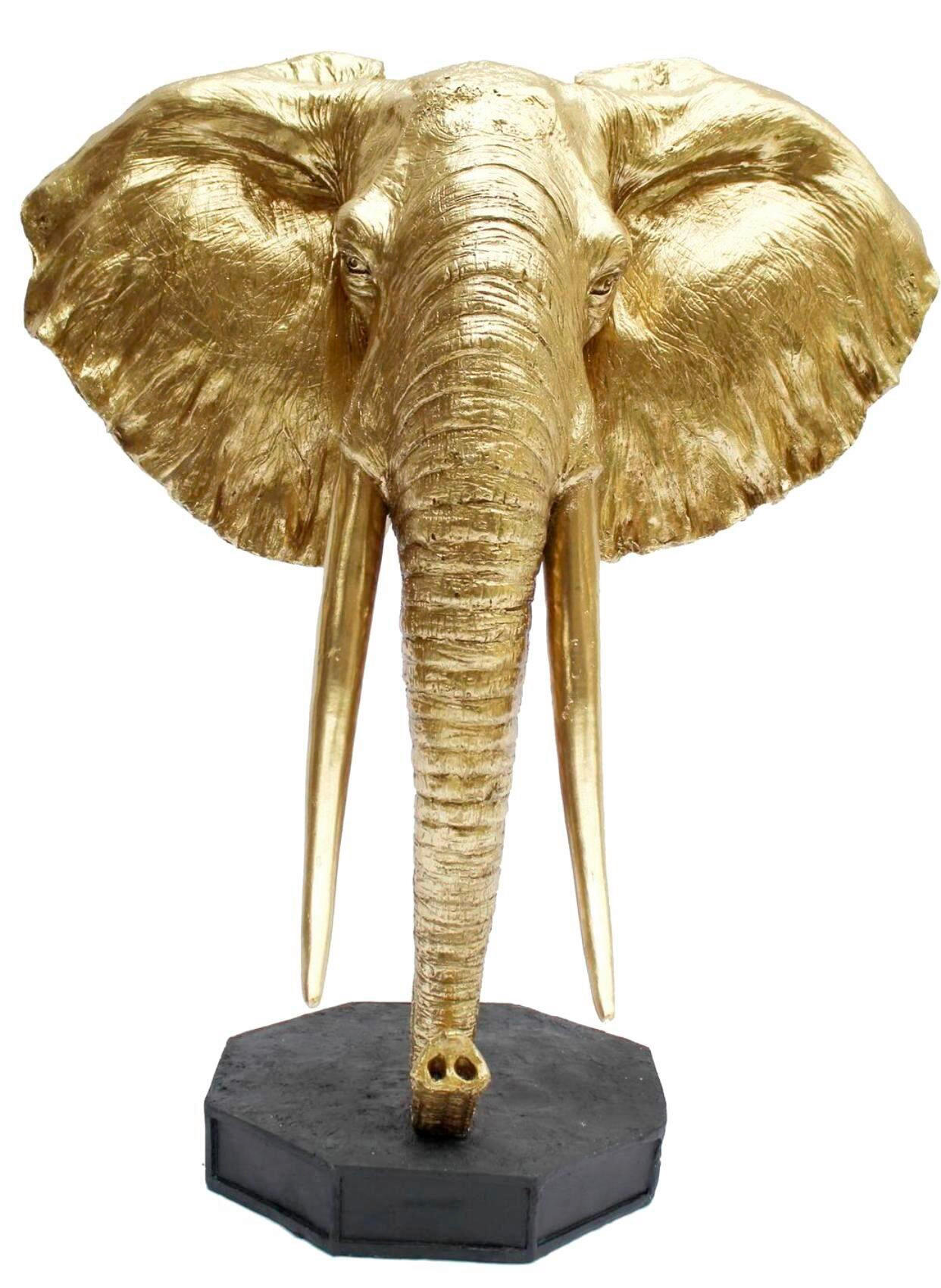DEKOELEFANT - Goldfarben, Basics, Kunststoff (60/34/73cm)