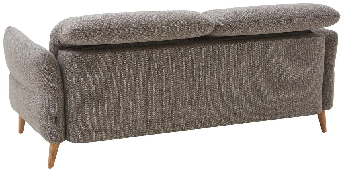 KÉTÜLÉSES KANAPÉ textil szürkésbézs  - szürkésbézs, Konventionell, textil/fa (192/220/84/103/112cm) - Dieter Knoll