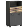 MIDISCHRANK 59,8/110,5/32,6 cm  - Eichefarben/Anthrazit, Modern, Holzwerkstoff/Kunststoff (59,8/110,5/32,6cm) - Stylife