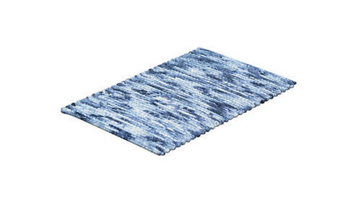 BADTEPPICH Blau 60/90 cm  - Blau, Basics, Textil (60/90cm)
