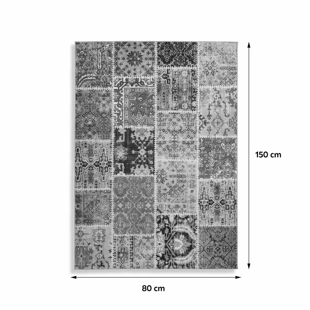 Thumbnail - Kayoom Vintage-Teppich Ariya, Mehrfarbig, Textil, Patchwork, rechteckig, 80x150 cm, Oeko-Tex® Standard 100, Teppiche & B...