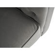 CHESTERFIELD-SOFA Samt Grau, Schwarz  - Schwarz/Grau, Trend, Holz/Textil (165/73/87cm) - Xora