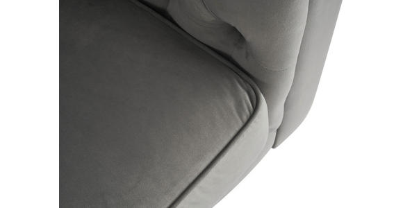 CHESTERFIELD-SOFA Samt Grau  - Schwarz/Grau, Trend, Holz/Textil (165/73/87cm) - Xora