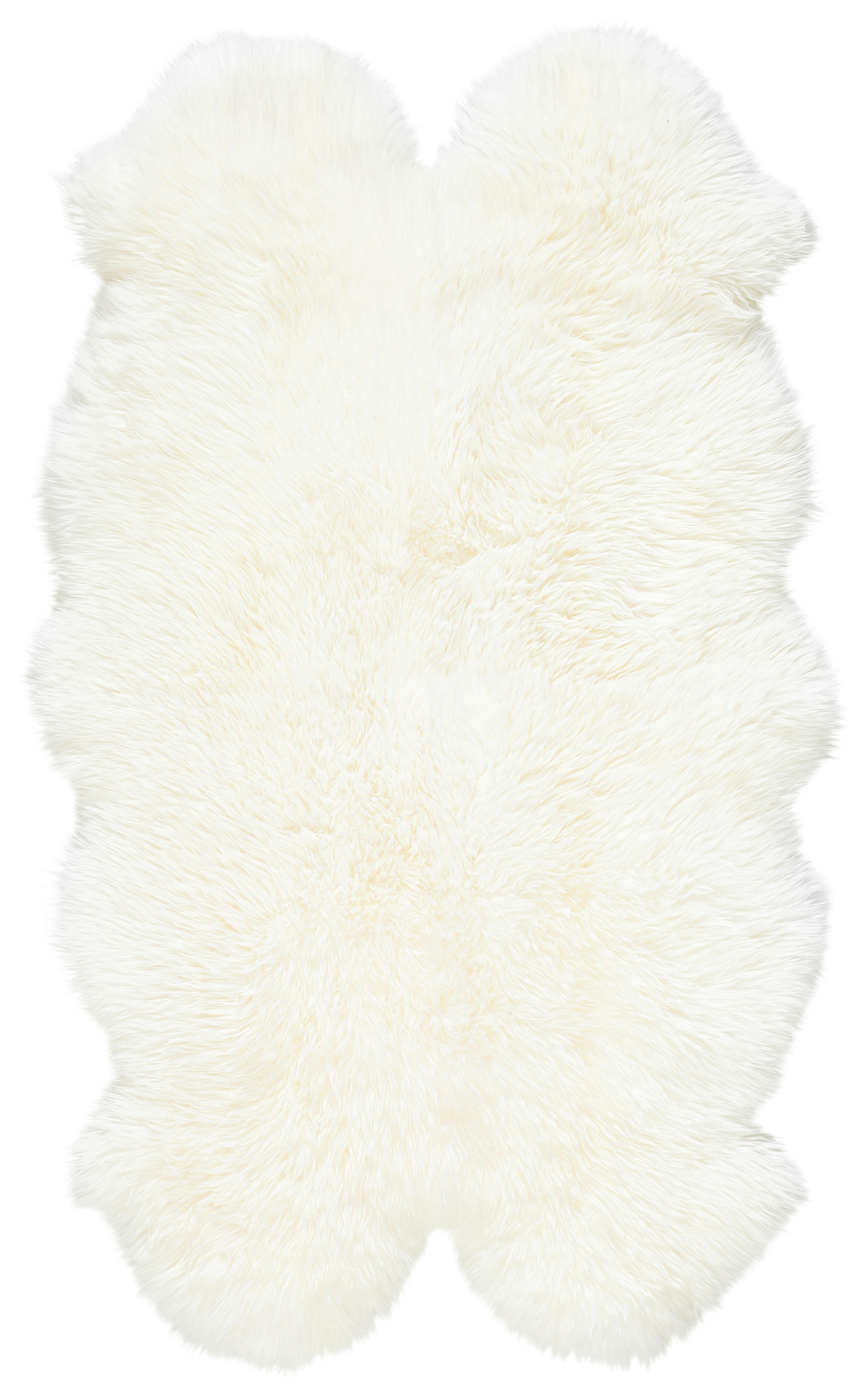 OVČÍ KOŽEŠINA, 110/180 cm, bílá - bílá, Natur, kožešina (110/180cm) - Linea Natura