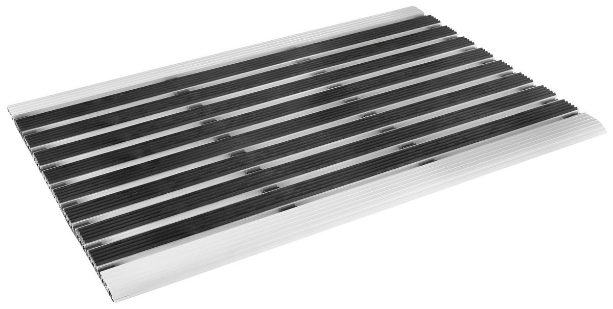 DVEŘNÍ ROHOŽKA, 40/60 cm - černá/barvy stříbra, Konvenční, kov/plast (40/60cm) - Esposa