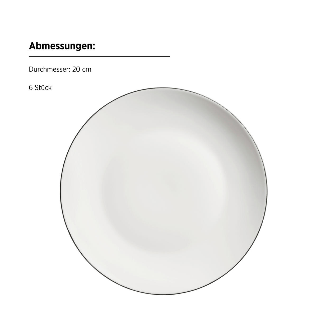 KAFFEESERVICE Felise 18-teilig  - Schwarz/Weiß, Trend, Keramik - Mäser