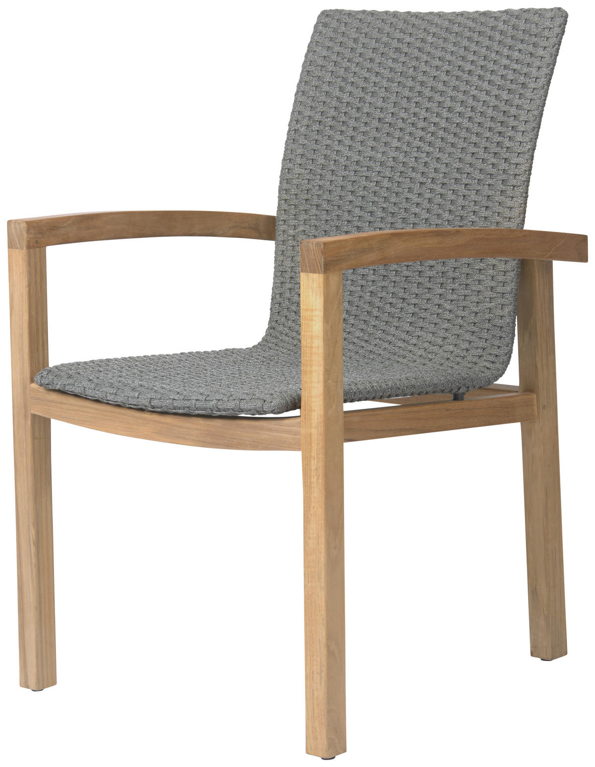 STAPELSESSEL Teakholz Grau, Teakfarben  - Grau/Teakfarben, Natur, Holz/Textil (59/93/65cm) - Stern