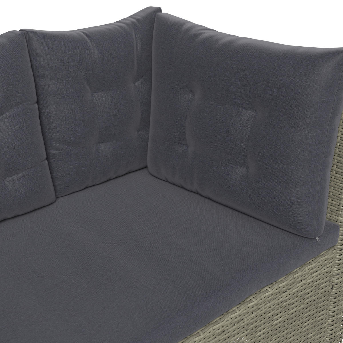 GARTENBANK 160/80/85 cm  in Grau, Dunkelgrau  - Dunkelgrau/Schwarz, MODERN, Kunststoff/Textil (160/80/85cm) - Ambia Garden