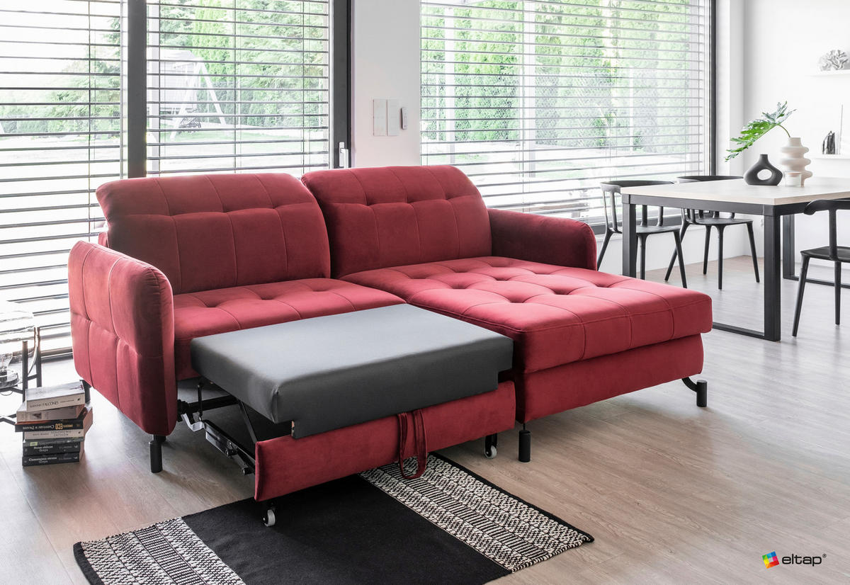 ECKSOFA in Plüsch Beige  225/160 cm  - Beige/Schwarz, Design, Textil/Metall (225/160cm) - MID.YOU