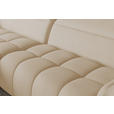 ECKSOFA Beige Flachgewebe Rücken echt, Kopfteilverstellung, Sitztiefenverstellung  - Beige/Schwarz, KONVENTIONELL, Textil/Metall (175/272cm) - Carryhome