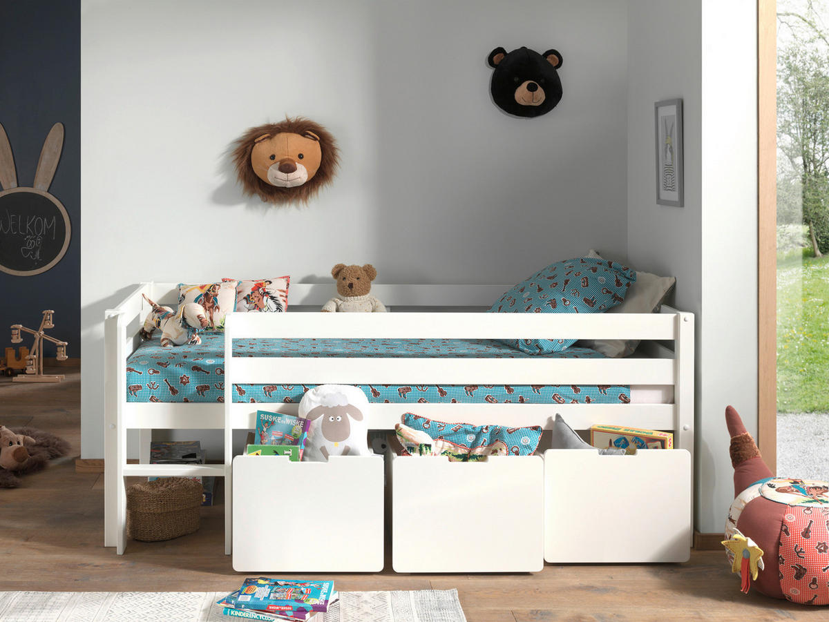 HOCHBETT 90/200 cm Weiß Weiß  - Weiß, MODERN, Holz/Holzwerkstoff (90/200cm) - MID.YOU