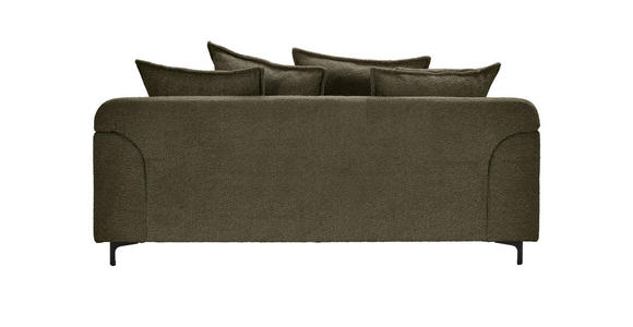 2,5-SITZER  in Chenille Dunkelgrün  - Dunkelgrün/Schwarz, KONVENTIONELL, Textil/Metall (200/84/99cm) - Carryhome