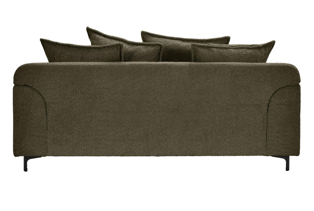 2,5-SITZER  in Chenille Dunkelgrün  - Dunkelgrün/Schwarz, KONVENTIONELL, Textil/Metall (200/84/99cm) - Carryhome