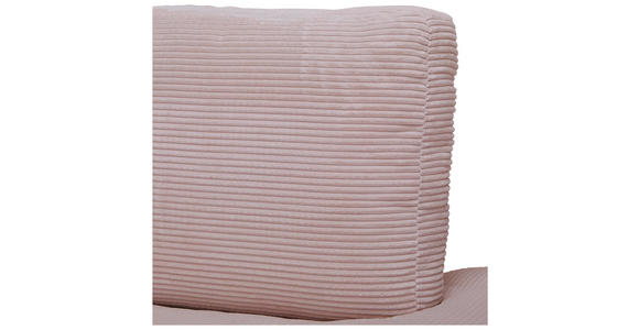 ECKSOFA  in Cord Rosa  265/224 cm  - Schwarz/Rosa, Design, Kunststoff/Textil (265/224cm) - Hom`in