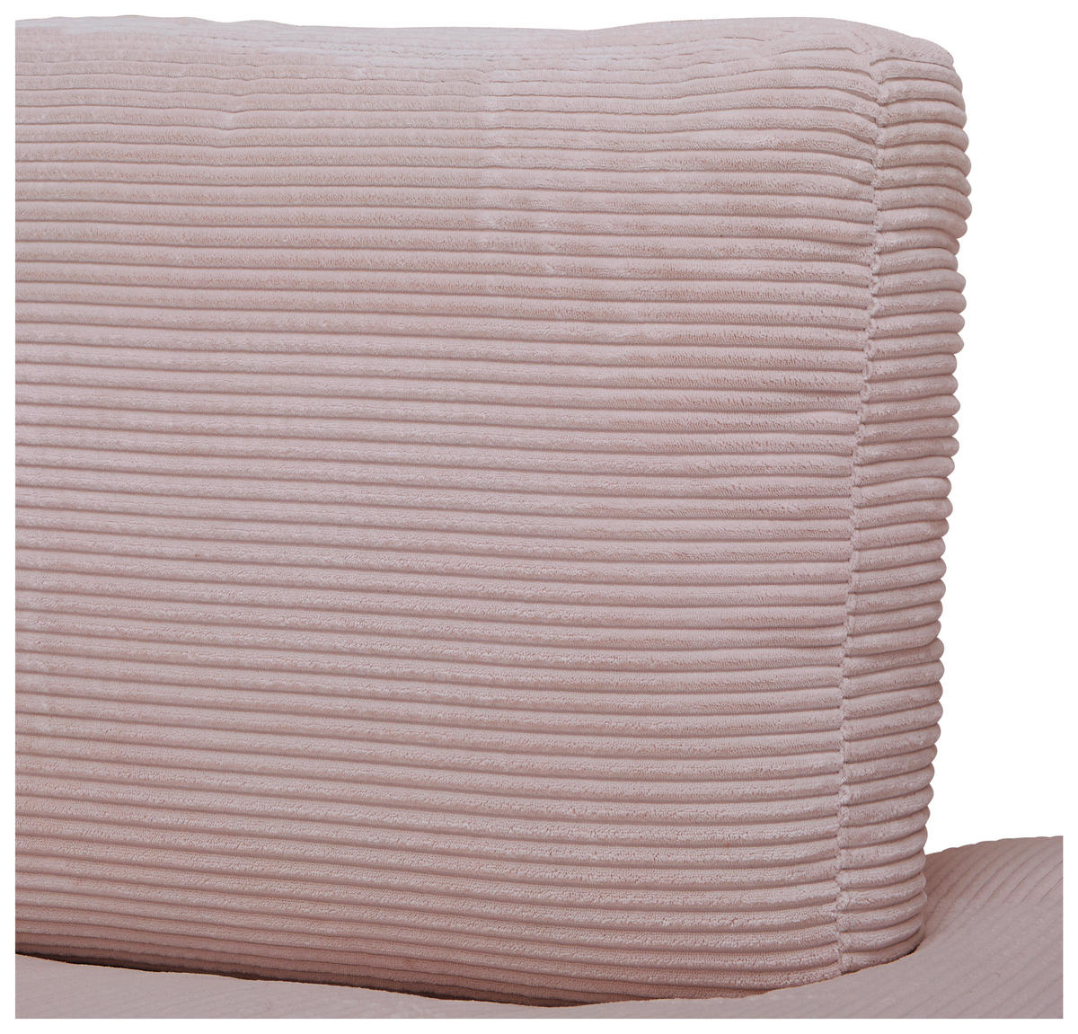 ECKSOFA Rosa Cord  - Schwarz/Rosa, Design, Kunststoff/Textil (265/224cm) - Hom`in
