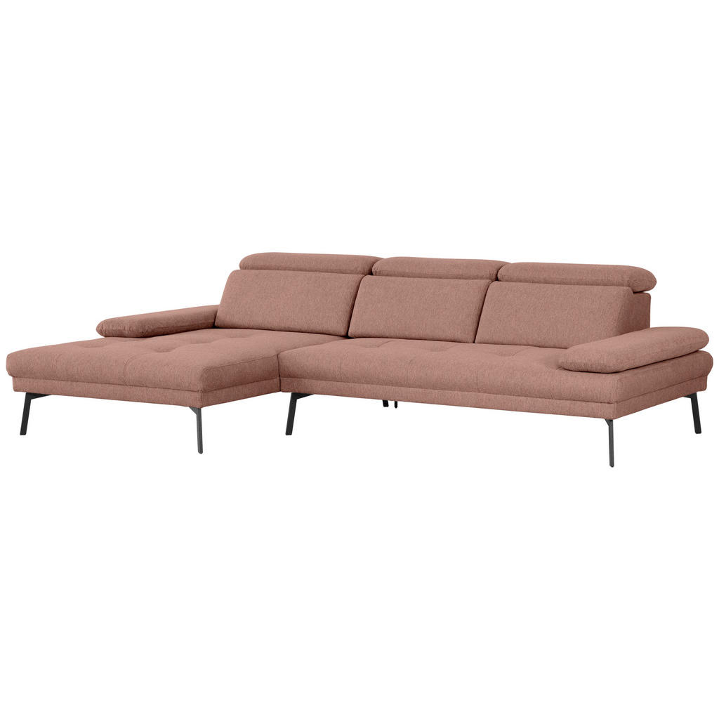 Thumbnail - Xora Ecksofa More_LZ, Kupfer, Textil, 3-Sitzer, Ottomane links, Eckteil, 296x188 cm, Rücken echt, Armteil links, rechts,...