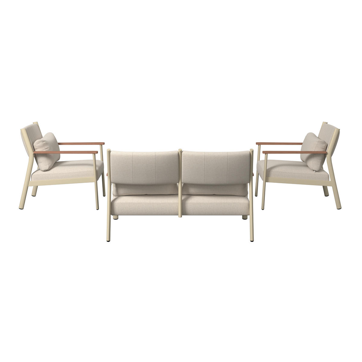 GARTENSET Webstoff Akazie massiv Aluminium  - Beige/Naturfarben, Design, Holz/Textil - Ambia Garden