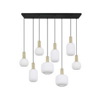 HÄNGELEUCHTE 120 cm  - Messingfarben/Weiß, Design, Glas/Metall (120cm) - Trio Leuchten