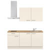 KÜCHENLEERBLOCK 180 cm   in Eichefarben, Magnolie  - Edelstahlfarben/Eichefarben, MODERN, Holzwerkstoff/Metall (180cm) - Nobilia