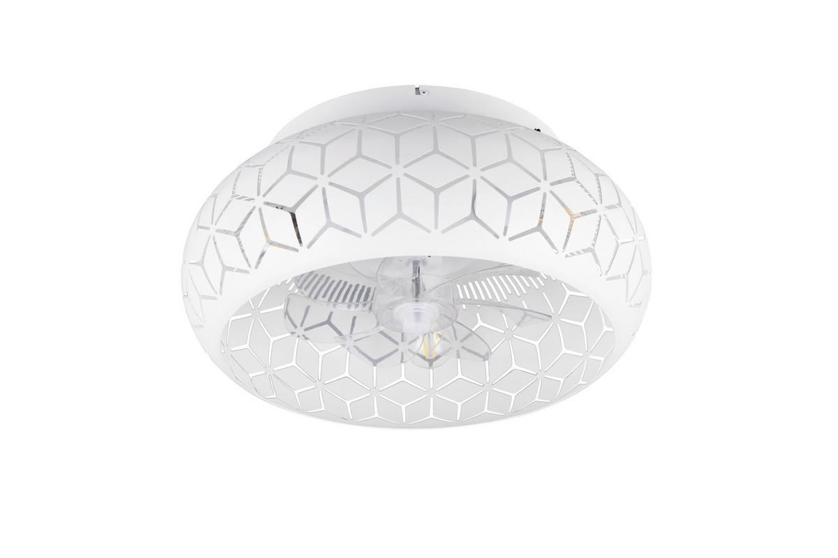DECKENVENTILATOR  50/22 cm    - Weiss/Transparent, Lifestyle, Kunststoff/Metall (50/22cm)