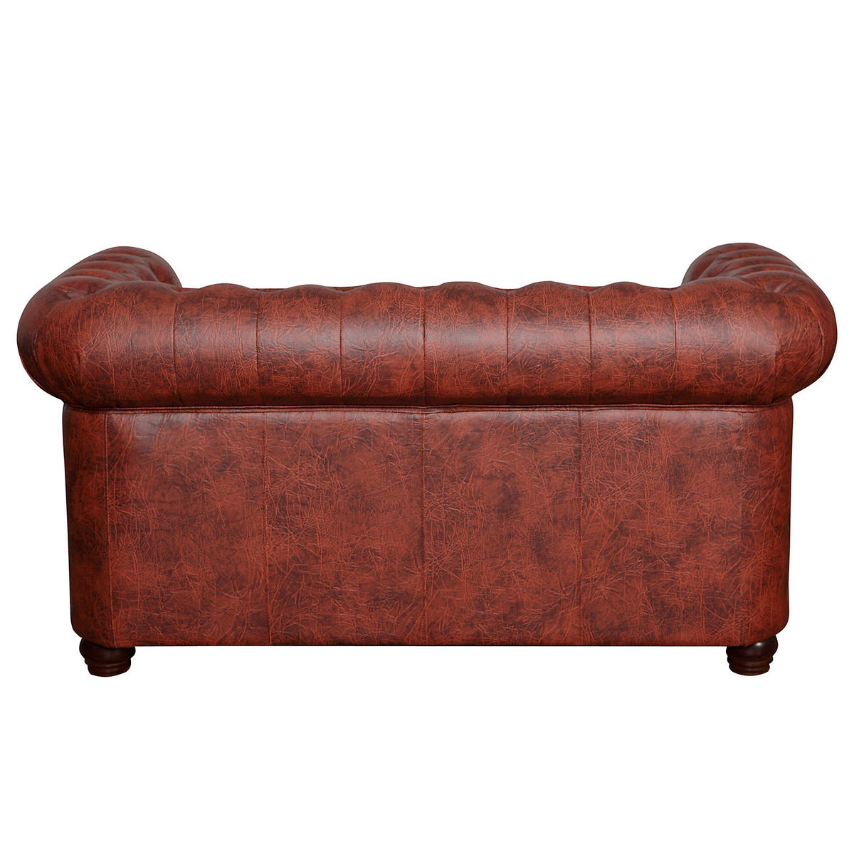 2-SITZER-SOFA YORK in Lederlook Rostfarben  - Rostfarben/Braun, Design, Holz/Textil (148/72/86cm) - P & B