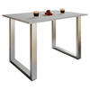 MATBORD i metall, trämaterial 80/50/76 cm   - silver/antracit, Design, metall/trämaterial (80/50/76cm) - MID.YOU