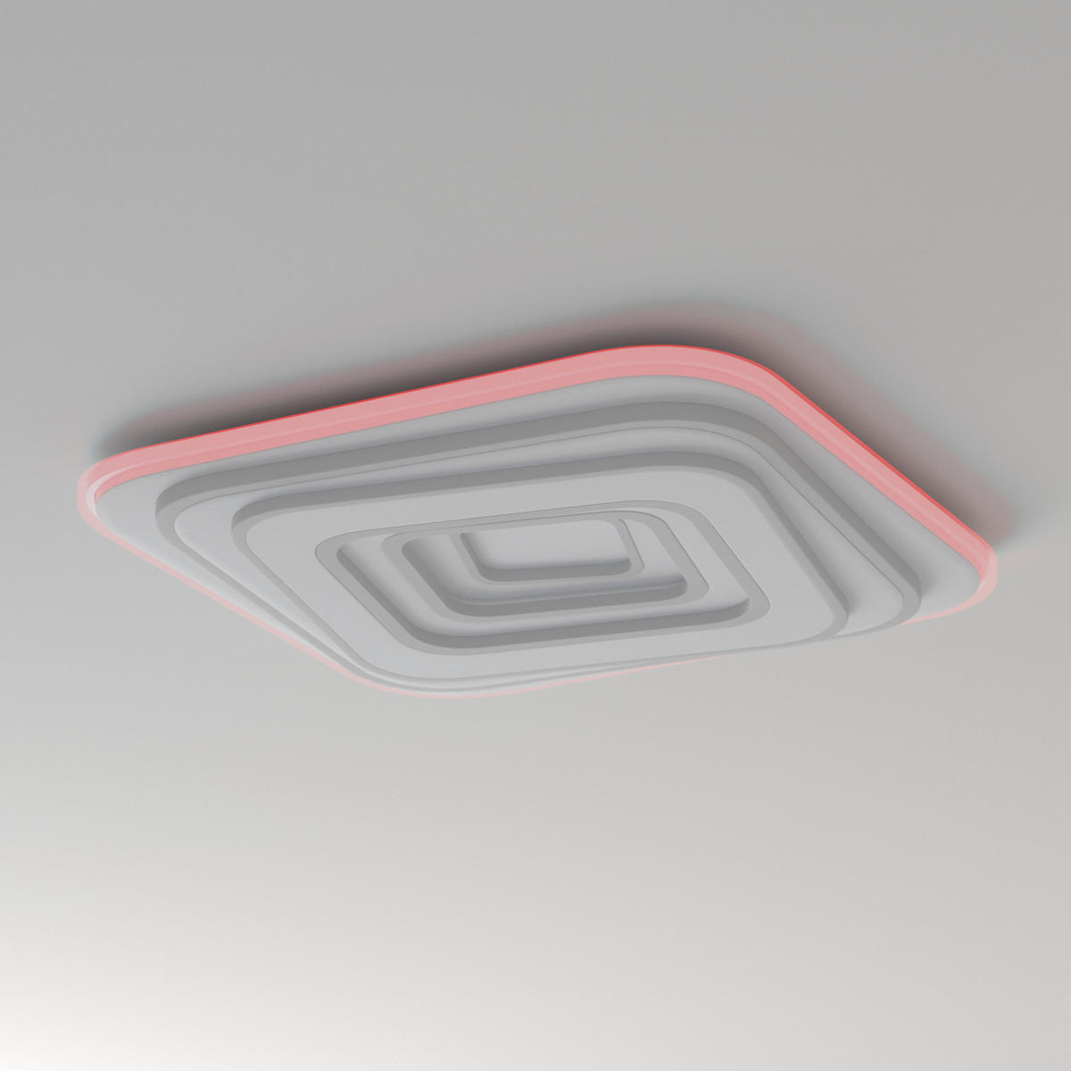 LED-DECKENLEUCHTE 53/53/5,5 cm   - Weiß, Design, Kunststoff/Metall (53/53/5,5cm) - Novel