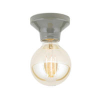 DECKENLEUCHTE Frost 9,5/5,5 cm   - Grau Hochglanz, LIFESTYLE, Keramik (9,5/5,5cm)