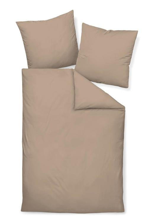 BETTWÄSCHE Giacomo Makosatin 200/200 cm  - Taupe, Basics, Textil (200/200cm) - Janine