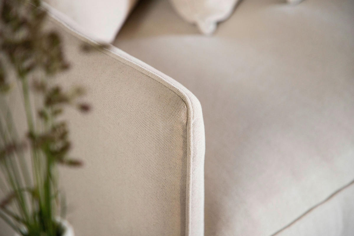2-SITZER-SOFA in Beige  - Beige, Design, Holz/Textil (240/91/92cm) - Livetastic