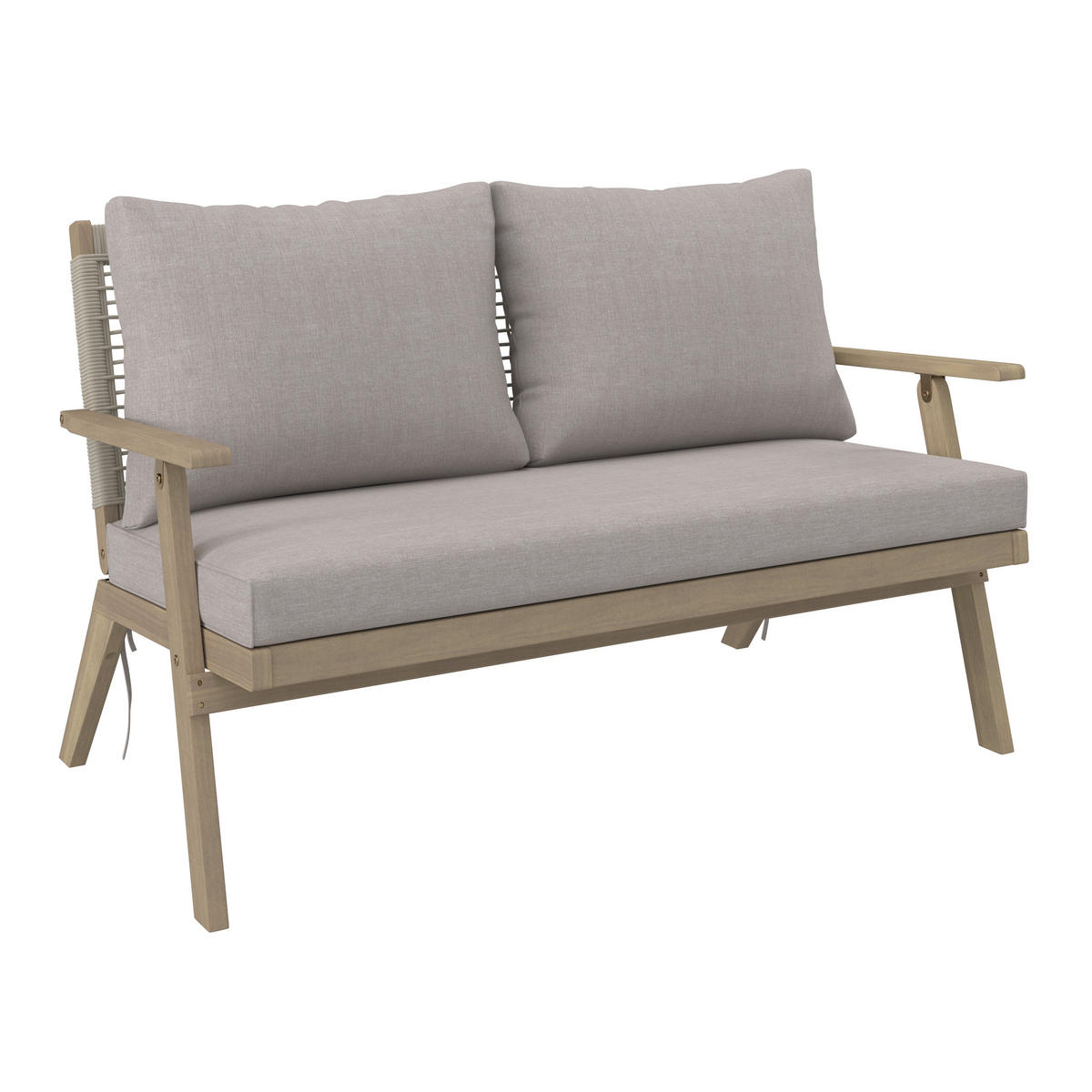 SÚPRAVA ZÁHRADNÉHO NÁBYTKU drevo - farba akácie/sivá, Modern, drevo/textil (0cm) - Ambia Garden