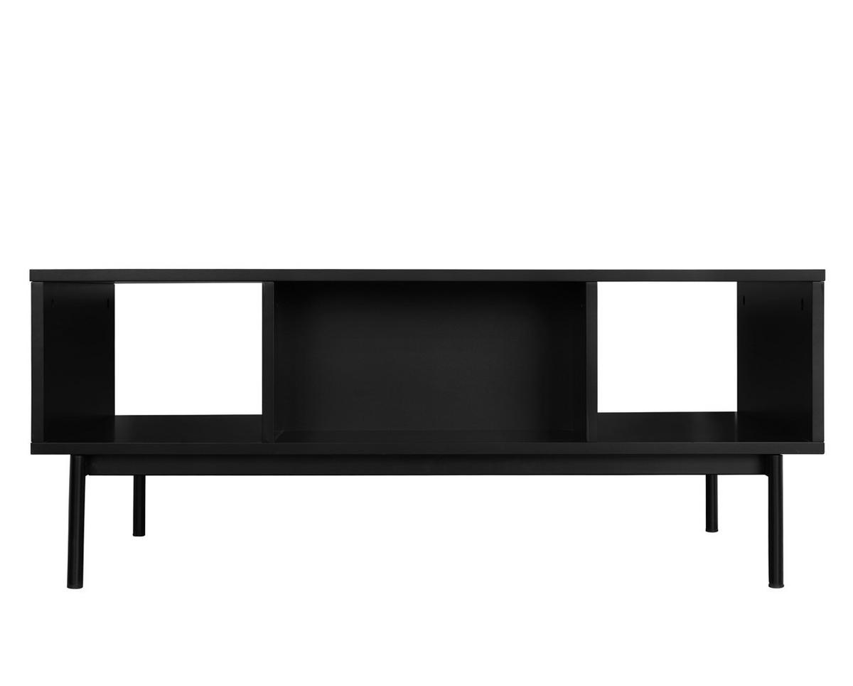 COUCHTISCH 100/55/40 cm rechteckig Schwarz  - Schwarz, Design, Holzwerkstoff/Metall (100/55/40cm) - MID.YOU