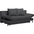 SCHLAFSOFA Sidney in Anthrazit  - Anthrazit/Schwarz, Design, Textil/Metall (200/85/90cm) - Xora