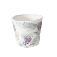 PFLANZTOPF 14/12 cm  - Dunkelgrün/Lila, KONVENTIONELL, Keramik (14/12cm)