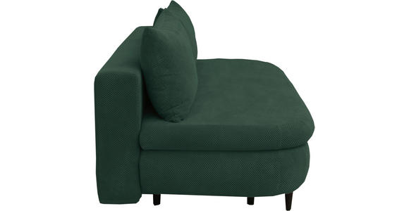SCHLAFSOFA Webstoff, Plüsch Dunkelgrün - Dunkelgrün/Schwarz, Design, Textil (213/89/105cm) - Novel