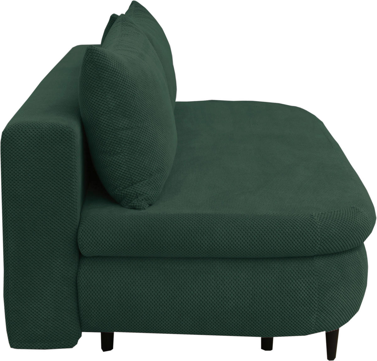 SCHLAFSOFA in Webstoff, Plüsch Dunkelgrün  - Dunkelgrün/Schwarz, Design, Textil (213/89/105cm) - Novel