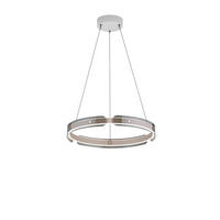 LED-PENDELLEUCHTE Valeria 50/200 cm   - Aprikose/Grau, MODERN, Kunststoff/Metall (50/200cm) - Musterring