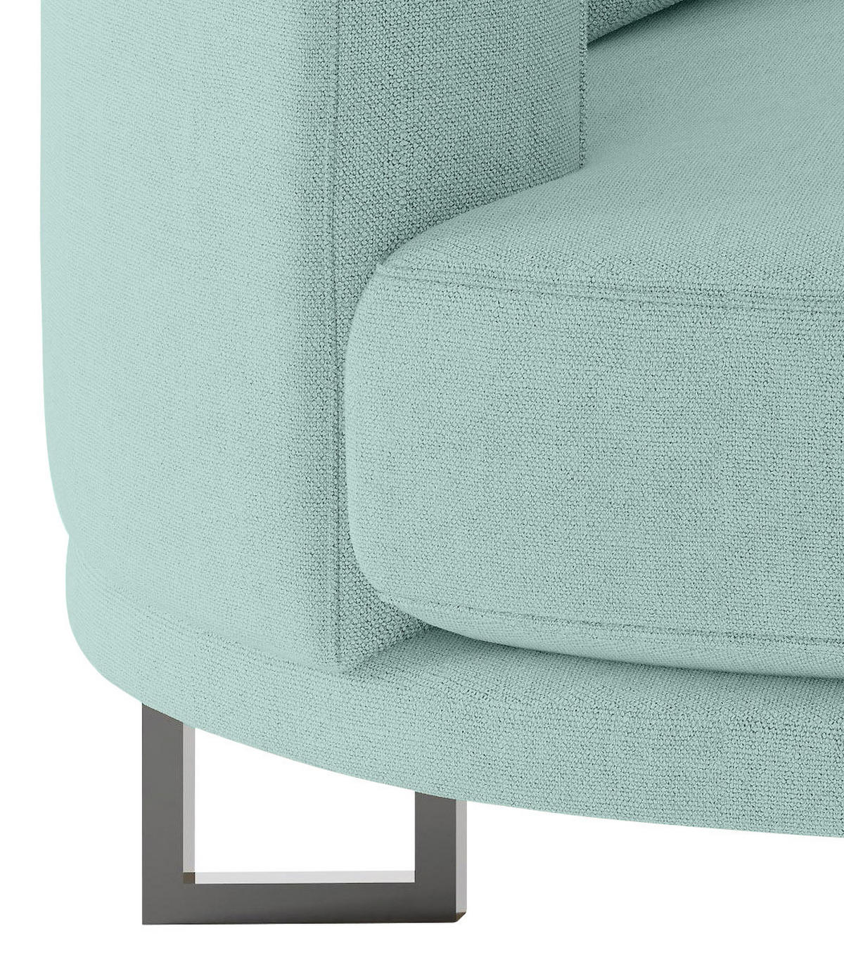 BIGSOFA in Webstoff Türkis  - Türkis/Schwarz, Design, Textil/Metall (150/283cm) - Livetastic