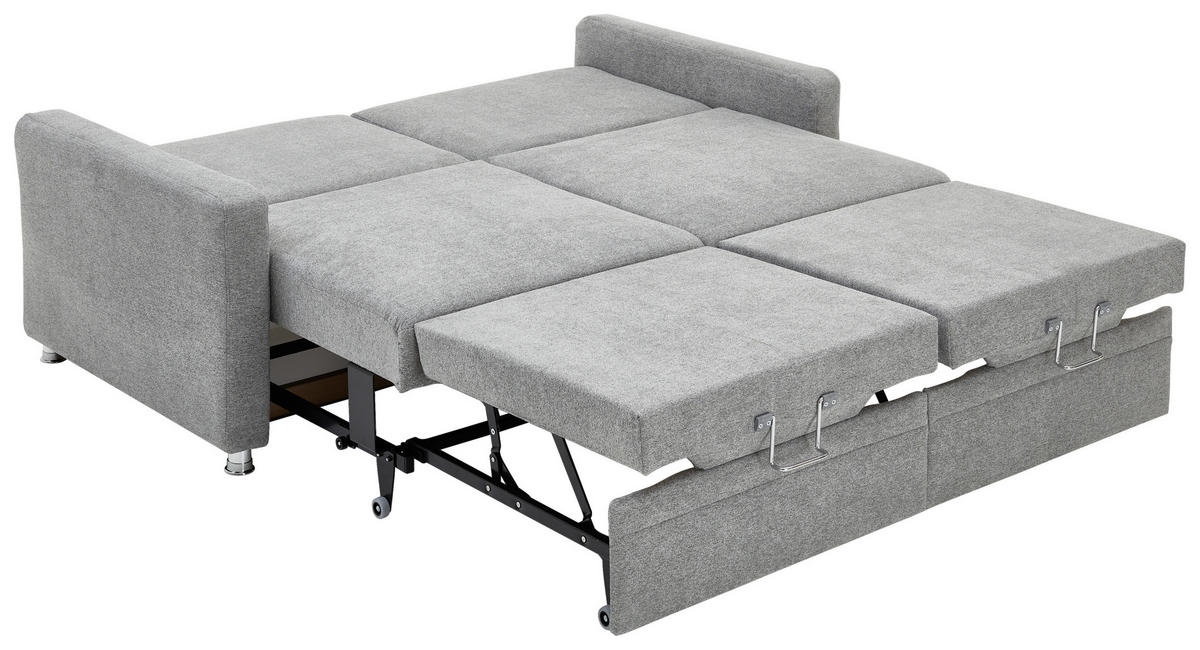 SCHLAFSOFA Naturfarben  - Naturfarben, KONVENTIONELL, Textil/Metall (206/90/100cm) - Beldomo Style