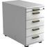 CONTAINER - Alufarben/Schwarz, KONVENTIONELL, Holzwerkstoff/Kunststoff (42.8/72-76/80cm) CONTAINER - Alufarben/Schwarz, KONVENTIONELL, Holzwerkstoff/Kunststoff (42.8/72-76/80cm)