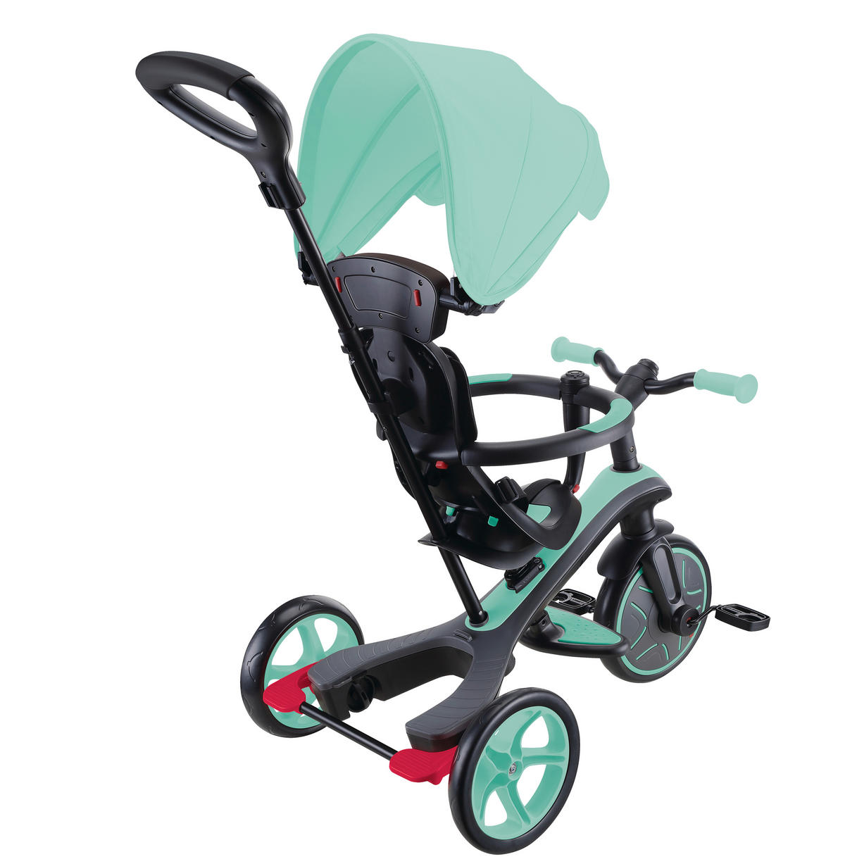 DREIRAD EXPLORER TRIKE 4in1  - Mintgrün, Basics, Kunststoff (95/47/97.5cm) - GLOBBER
