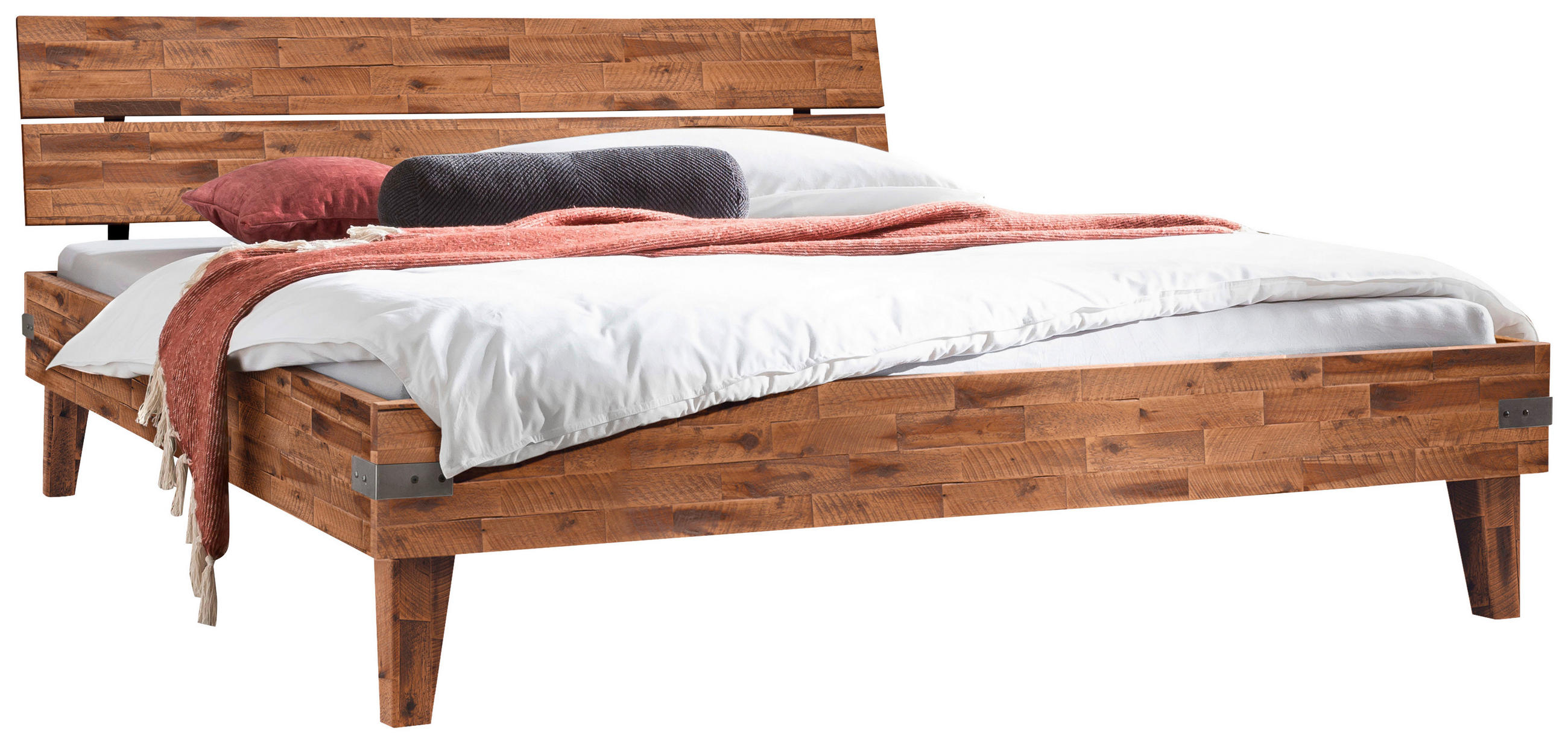 BETT 90/200 cm  in Braun, Akaziefarben  - Braun/Akaziefarben, Design, Holz (90/200cm) - Hasena