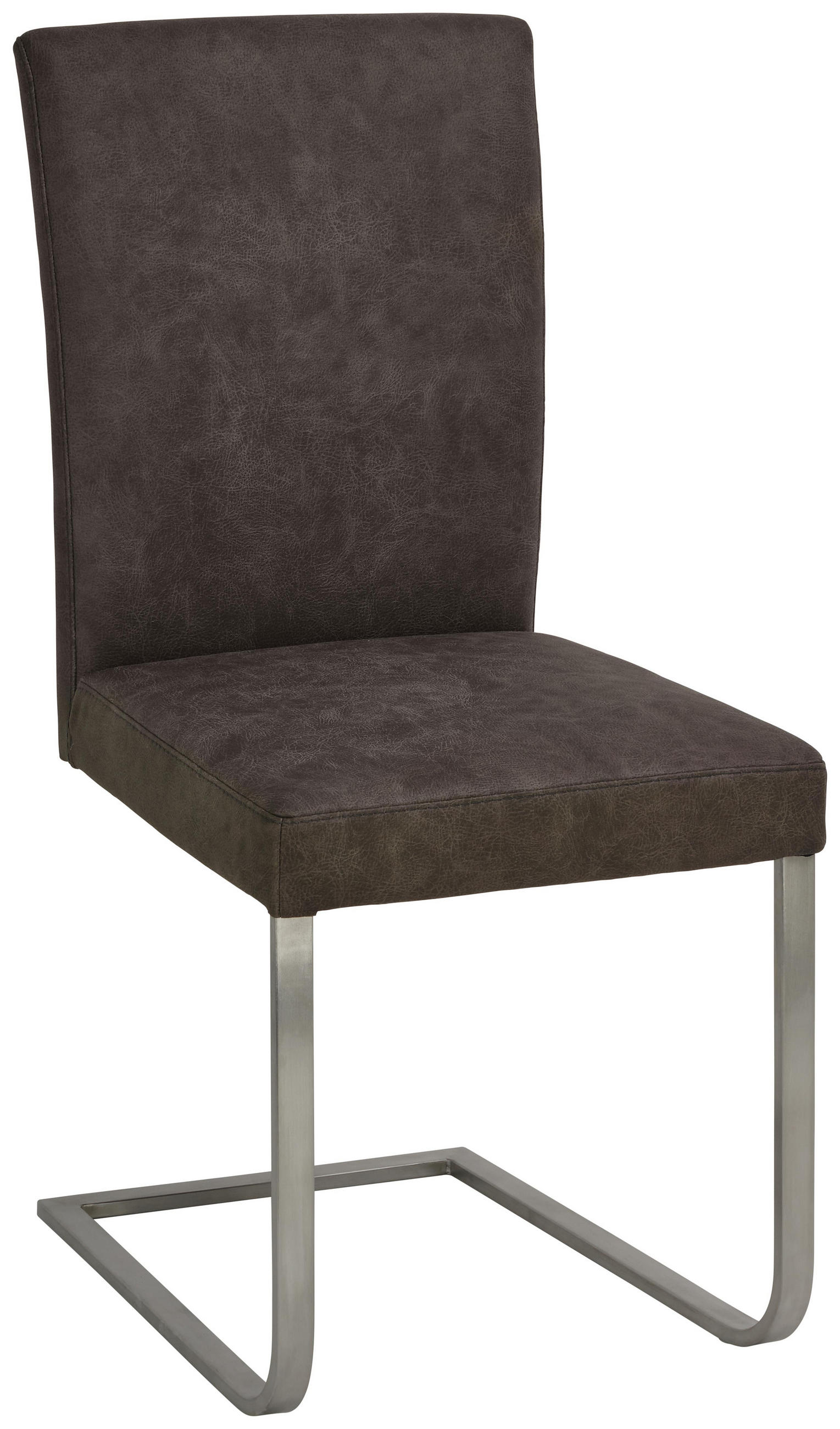 Schwingstuhl in Metall, Textil Braun