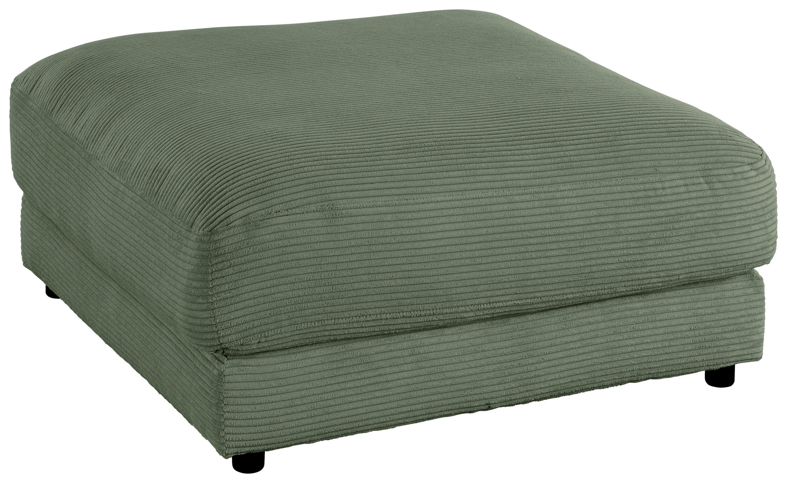 HOCKER in Textil Olivgrün  - Schwarz/Olivgrün, Design, Kunststoff/Textil (100/86/100cm) - Lomoco