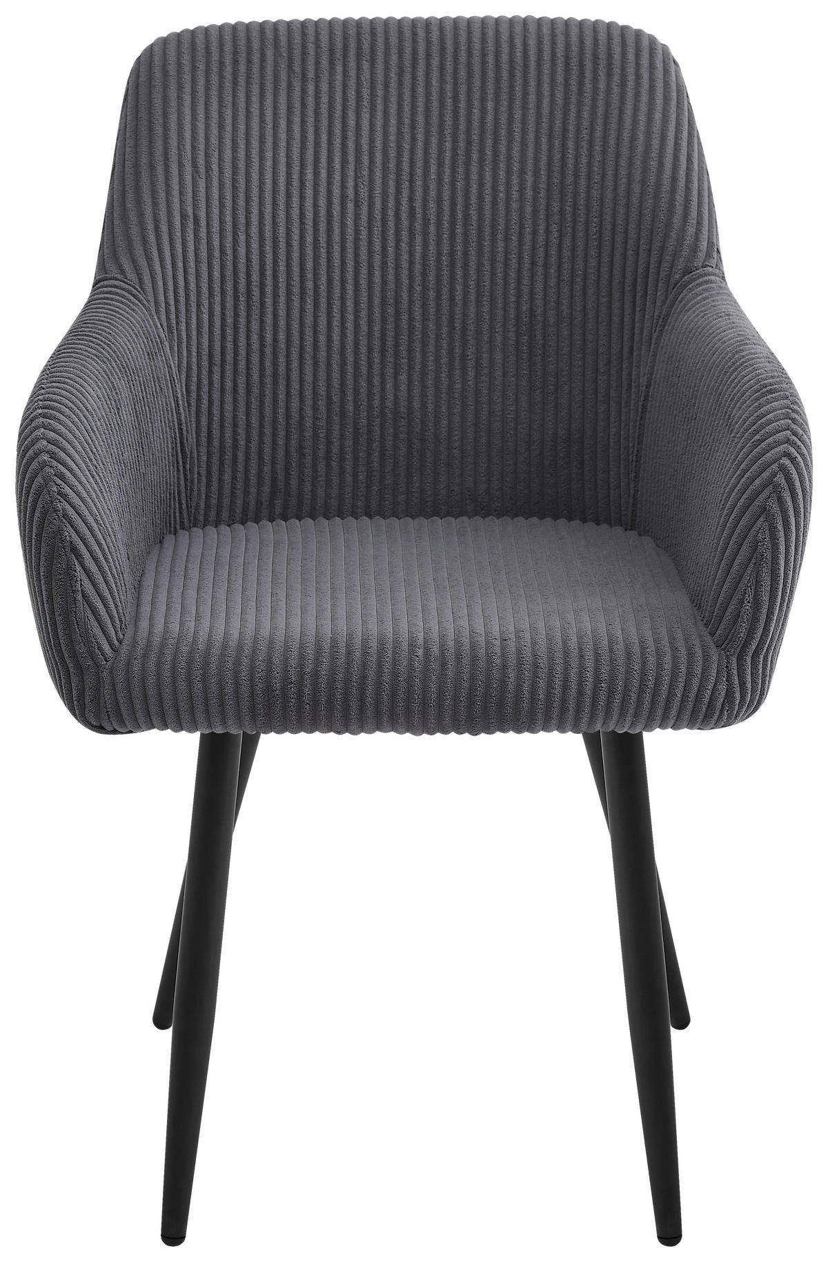 ARMLEHNSTUHL   Webstoff  - Schwarz/Grau, Design, Textil/Metall (56/83,5/59cm) - Ti'me